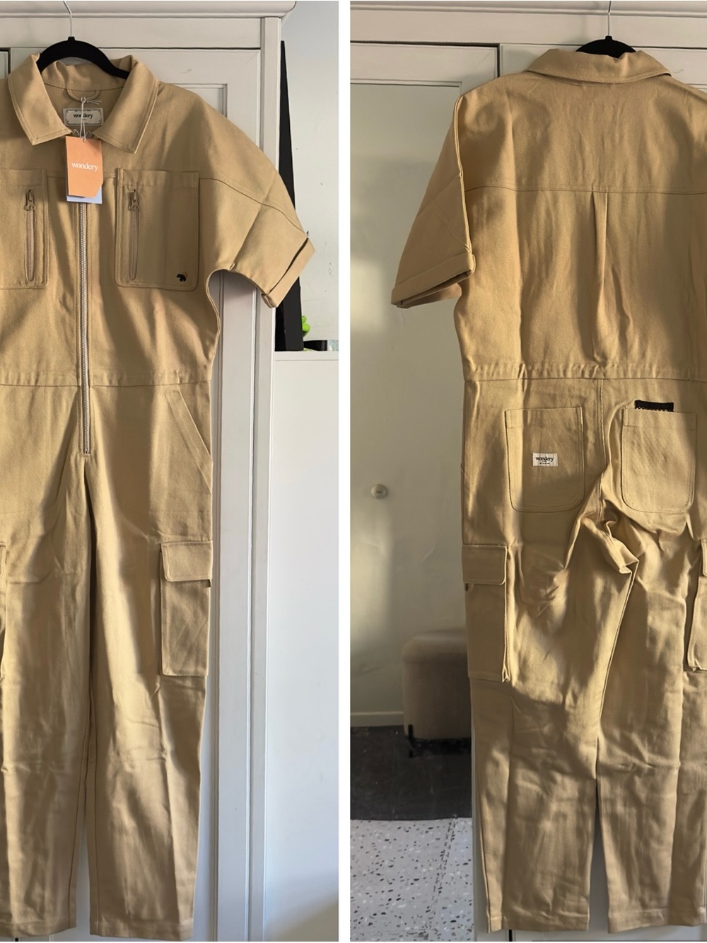 Wondery Outdoors Juniper Camp Jumpsuit in Sand Size Medium
